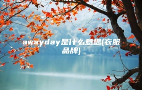 awayday是什么意思(衣服品牌)