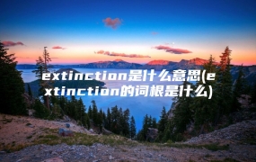 extinction是什么意思(extinction的词根是什么)