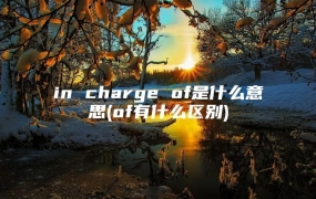 in charge of是什么意思(of有什么区别)