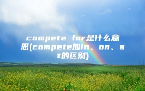 compete for是什么意思(compete加in、on、at的区别)