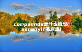 compounds是什么意思(usnally什么意思)